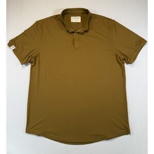 Mantra Performance Polo Blade Collar Mens Large Brown Stretch Golf